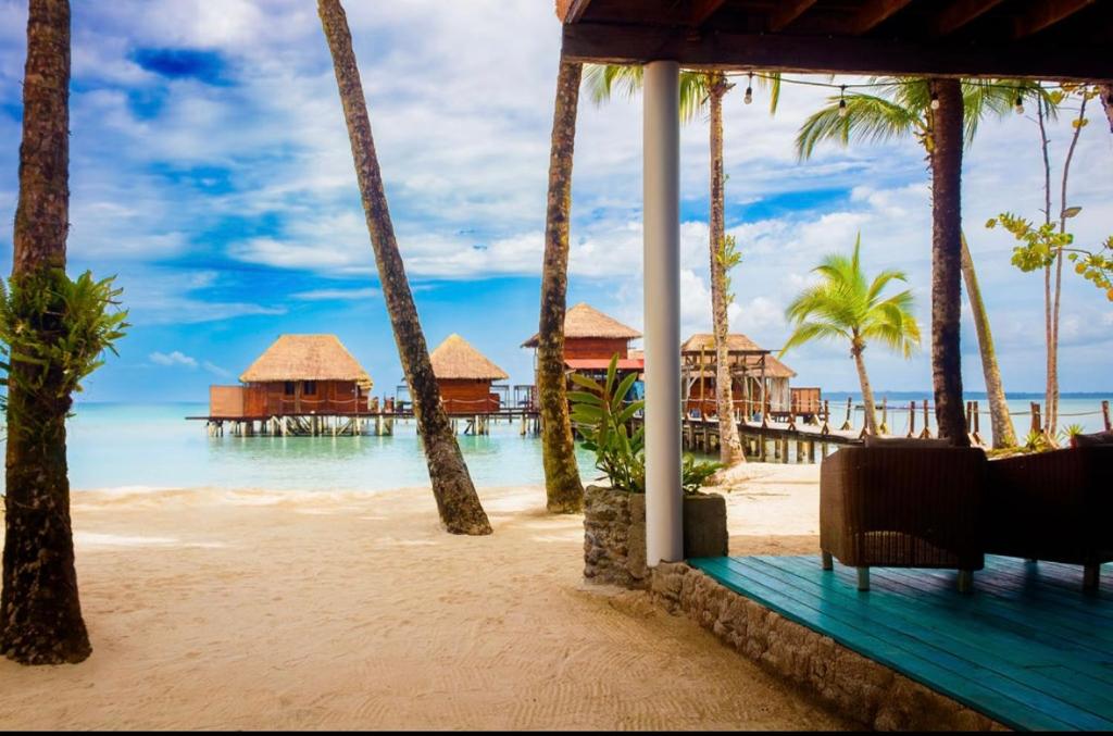 Hotel Azul Resort - Water Bungalows View from Beach
