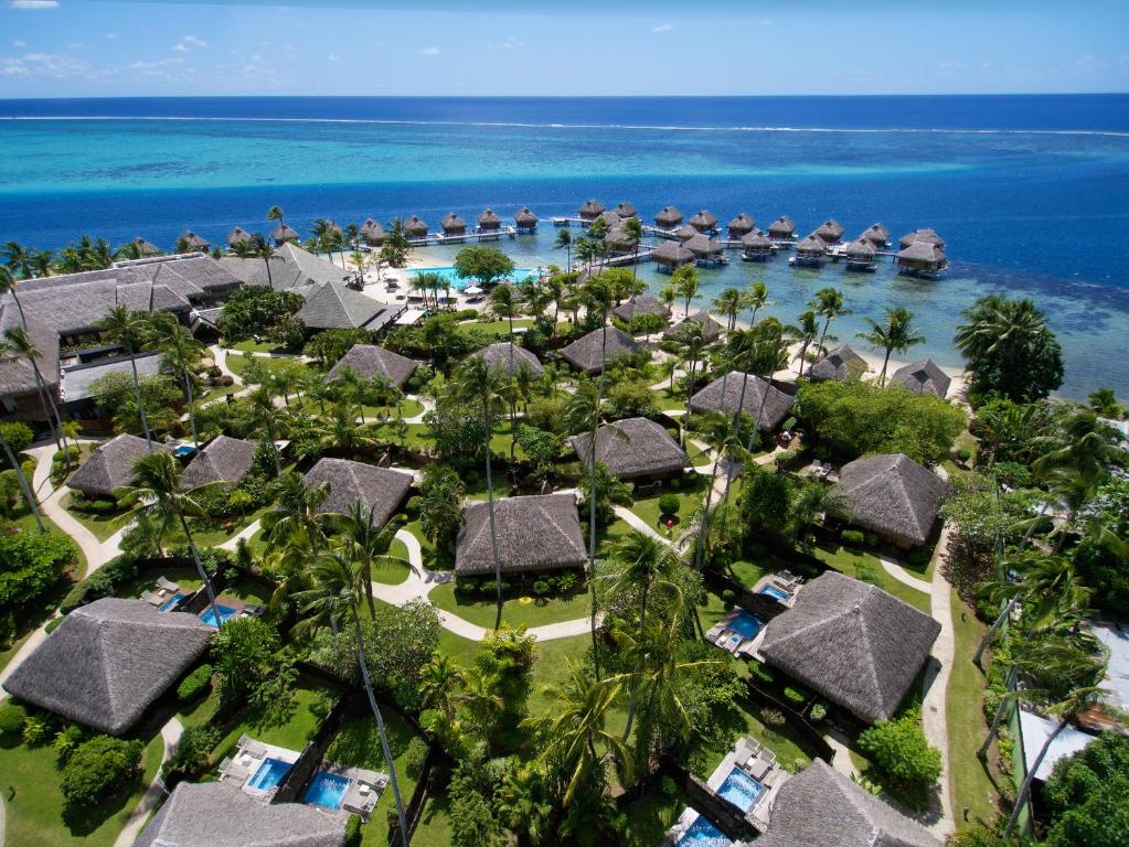 Manava Beach Resort & Spa Moorea - Water Bungalows - over the island