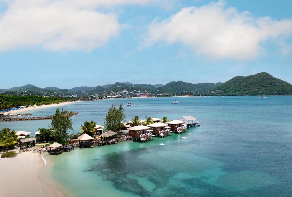 Sandals Grande St. Lucian Spa and Beach All Inclusive Resort - Couples Only - Water Bungalows Side View