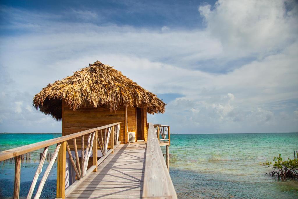 Thatch Caye Resort a Muy'Ono Resort - Water Bungalows Walk way