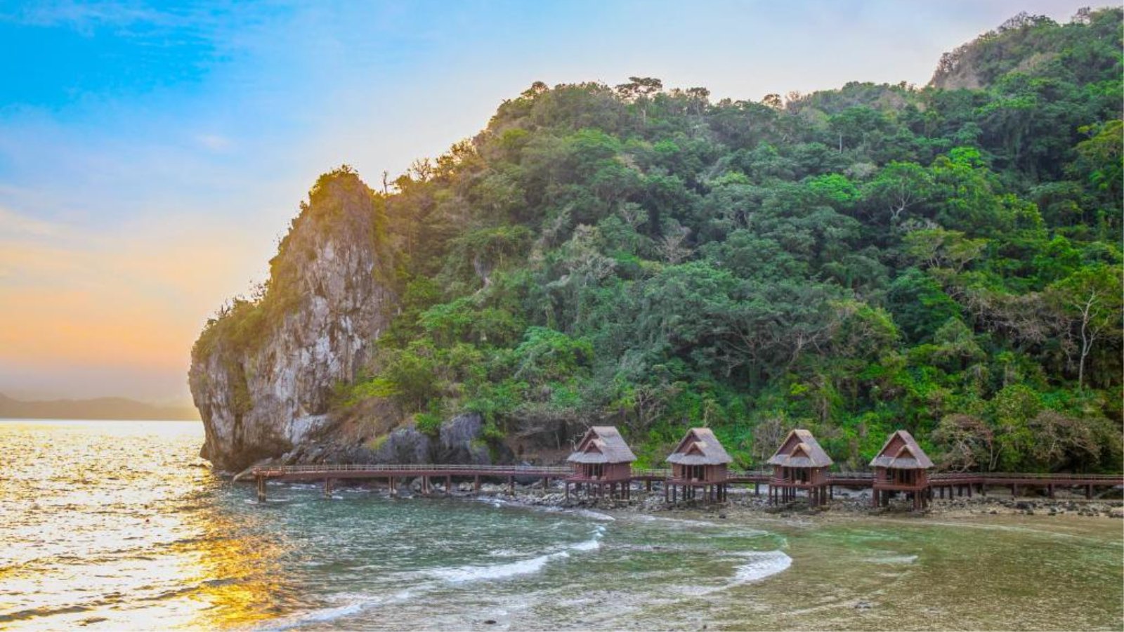 Water Bungalows in Cauayan Island Resort and Spa, Philippines