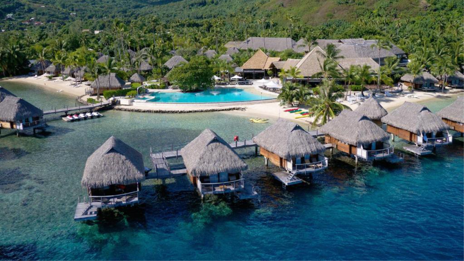 Water Bungalows in Manava Beach Resort & Spa Moorea