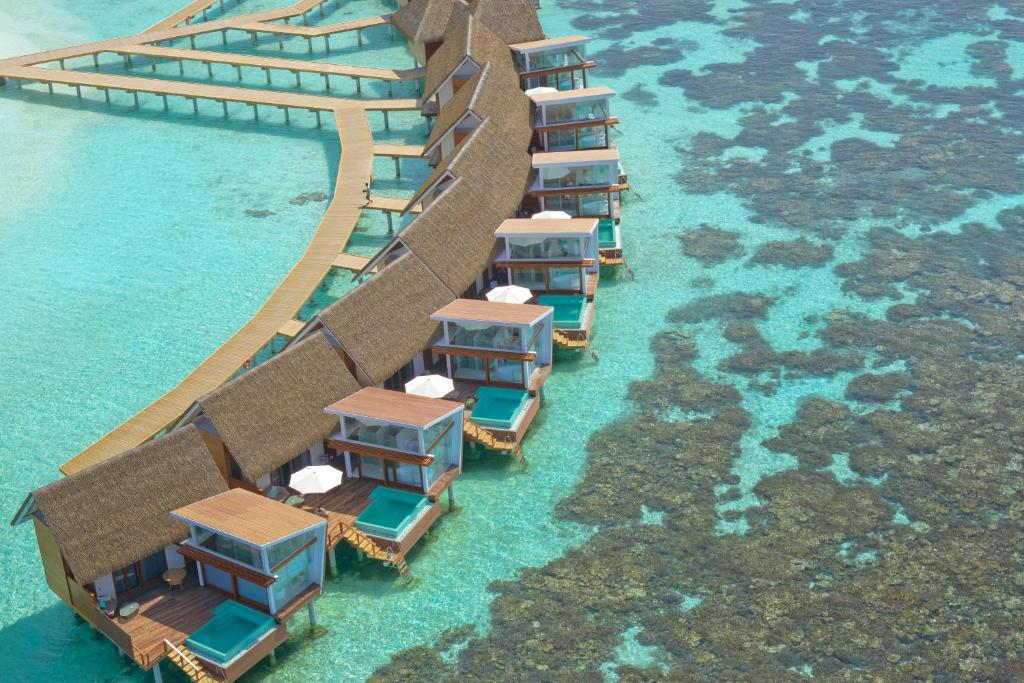 Kandolhu Maldives - Water Bungalows Birdseye View