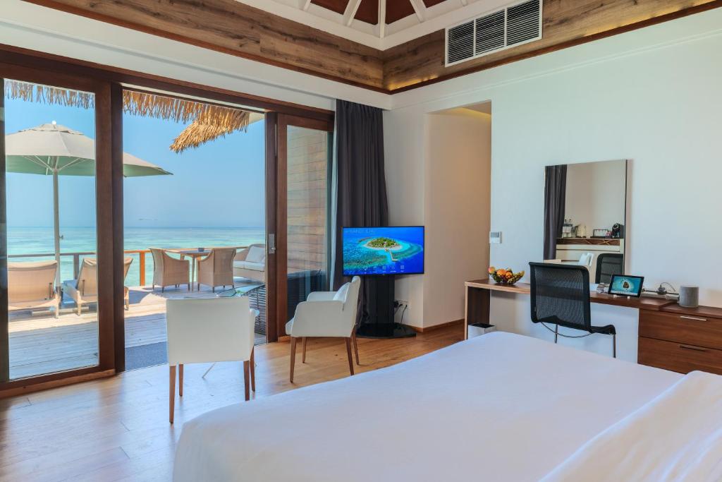 Kandolhu Maldives - Water Bungalows View from Bed 1