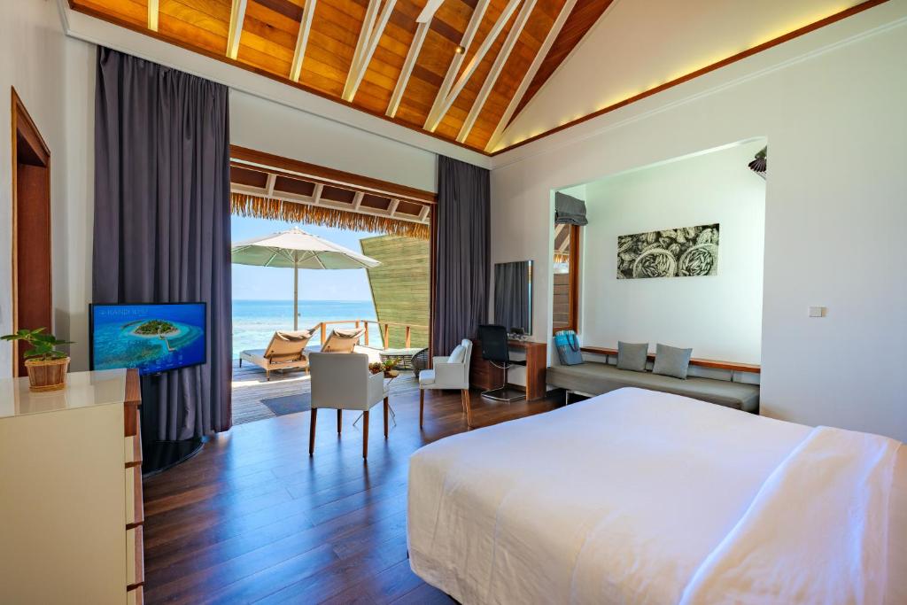 Kandolhu Maldives - Water Bungalows View from Bed