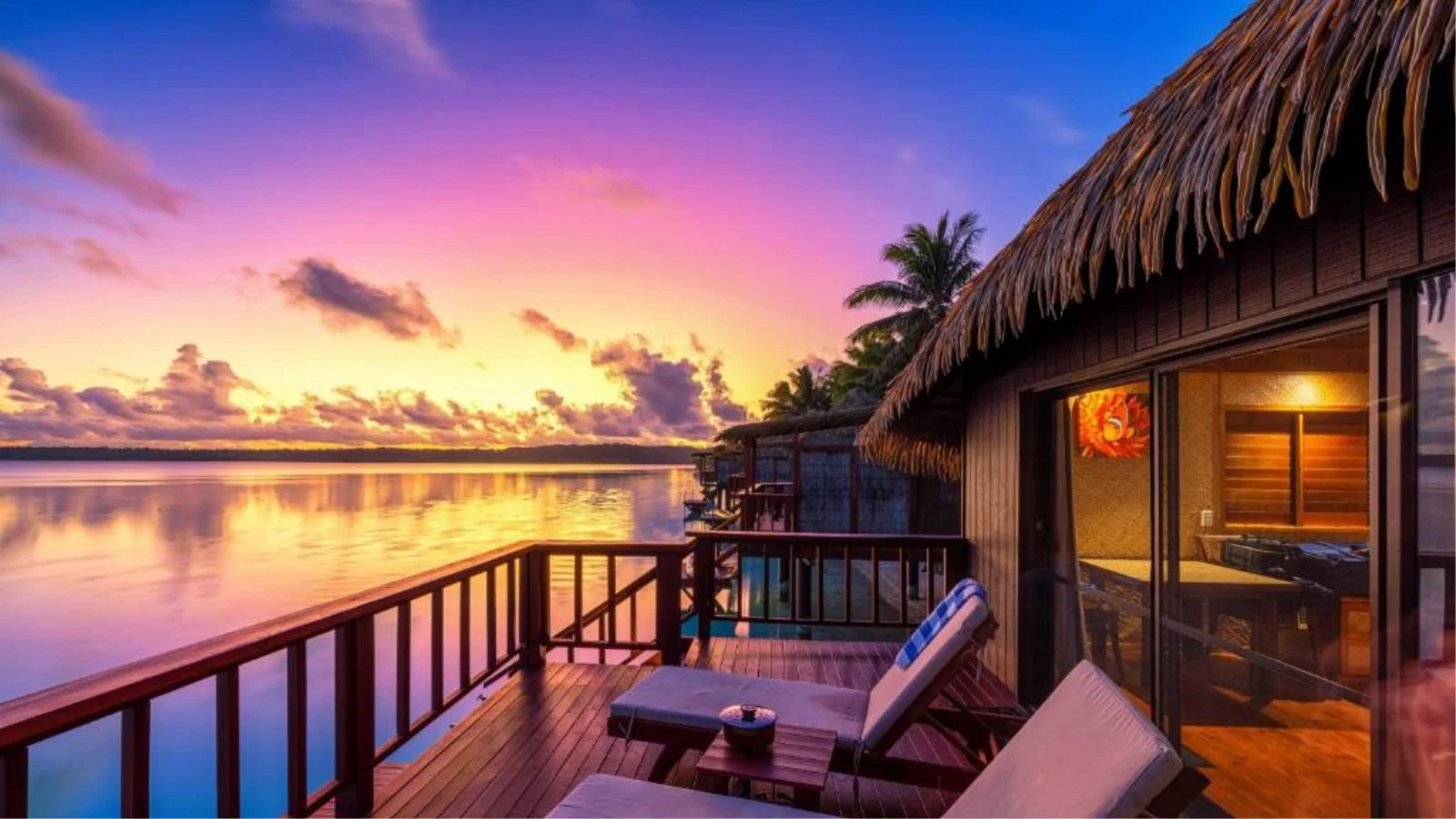 Water Bungalows in Aitutaki Lagoon Private Island Resort