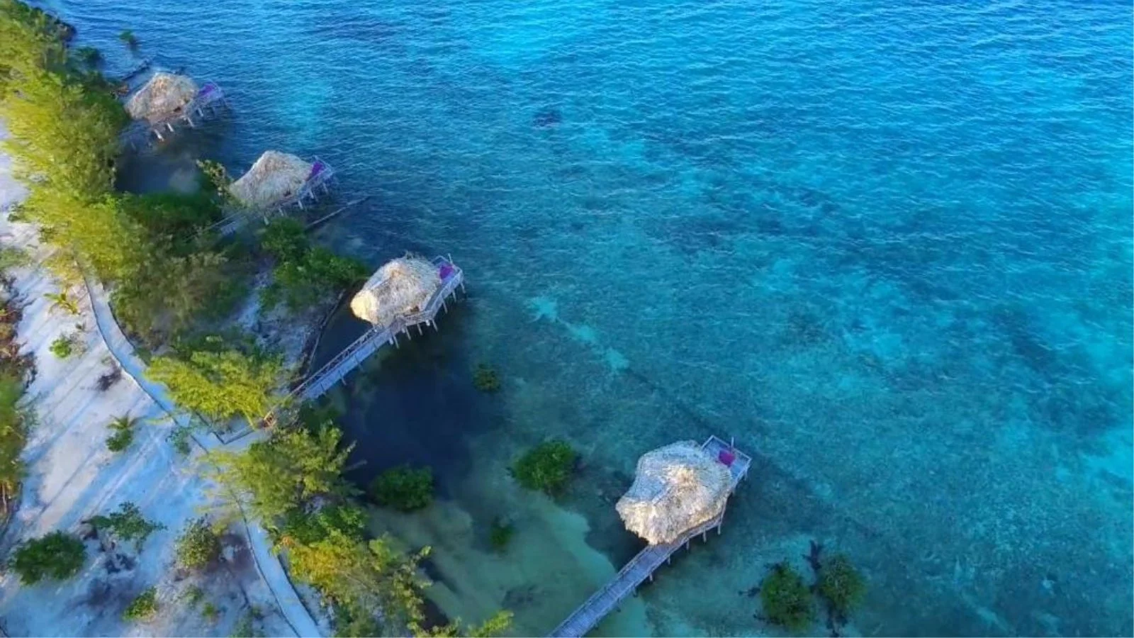 Water Bungalows in Thatch Caye Resort a Muy’Ono Resort